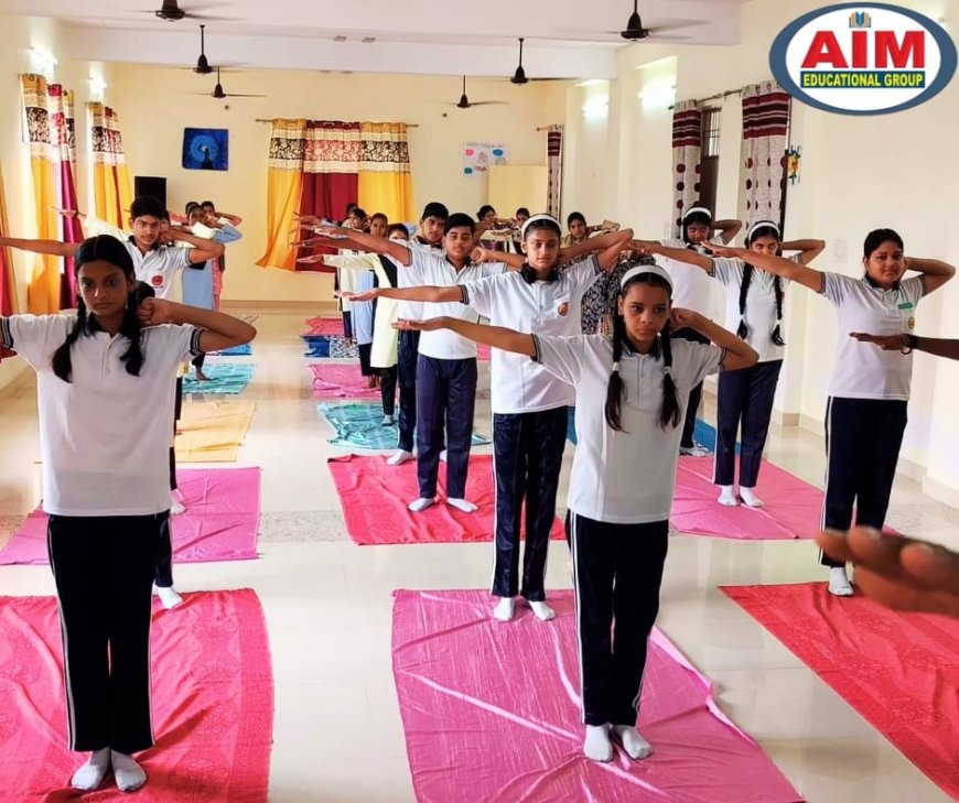 ऐम कालेज मे विश्व योग दिवस का भव्य आयोजन किया गया